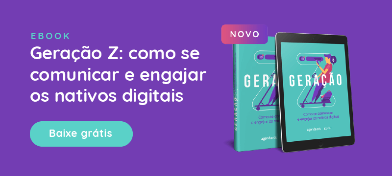 Banner - Ebook: Comunicação escolas com geração Z. Baixe grátis.