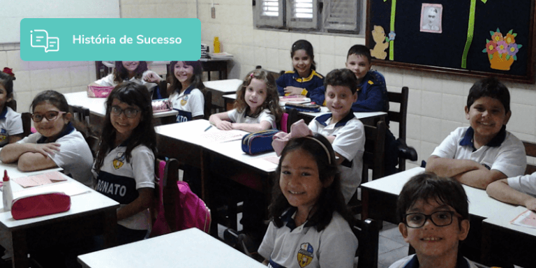 Crianças estudando na escola Patronato