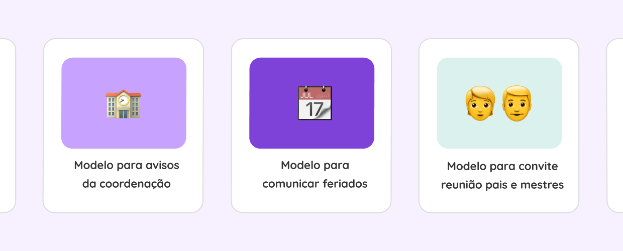 Modelos de comunicados escolares para enviar às famílias.